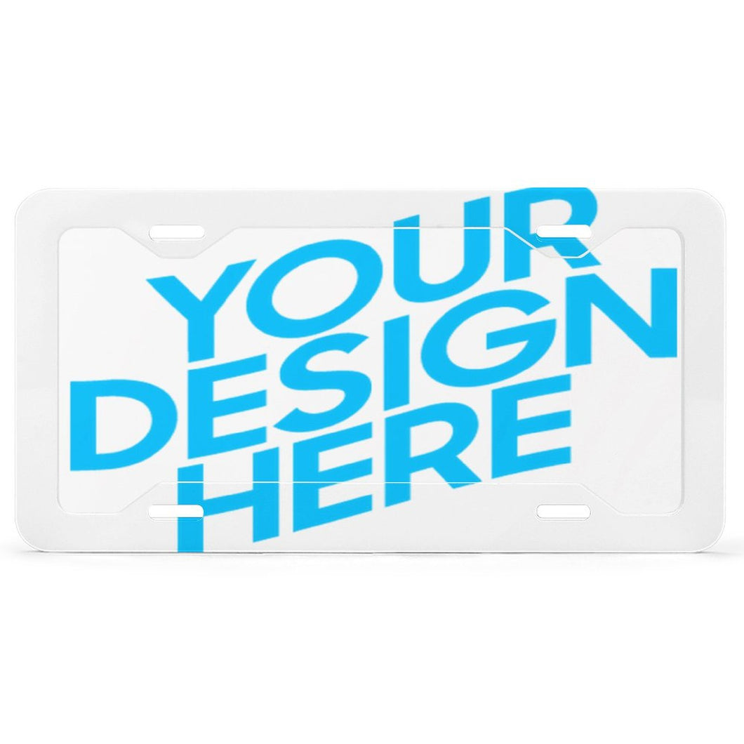 Support de plaque d'immatriculation en aluminium QC1101017 Personnalisé avec logo (quatre trous plats + combinaison de plaque d'immatriculation)