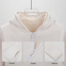 Charger l&#39;image dans la galerie, Impression d’image unique Pull Peluche fermeture éclaire zippé Grande taille femme BH1 personnalisé avec photo logo motif texte

