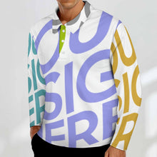 Charger l&#39;image dans la galerie, Polo manche longue sweat shirt homme SDS008 personnalisé avec photo logo texte motif (impression des multi-images)
