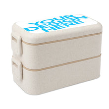 Charger l&#39;image dans la galerie, Lunch box / boîte à bento déjeuner personnalisée avec logo motif image texte
