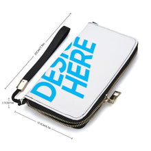 Charger l&#39;image dans la galerie, Portefeuille long en cuir personnalisé avec prénom photo texte pour femme homme
