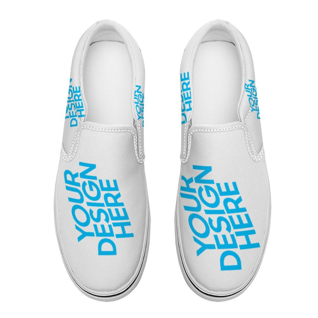 Chaussures en toile sans lacets SLIP ON personnalisées avec motif photo logo texte (deux chaussures peuvent être conçues différemment)