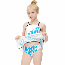 Charger l&#39;image dans la galerie, Maillot de bain tankini fille à volants NT024 design et personnalisé avec votre photo ou texte
