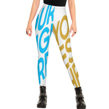 Charger l&#39;image dans la galerie, Legging sport taille haute femme NZ205 personnalisé avec photo motif logo texte (impression des multi-images)
