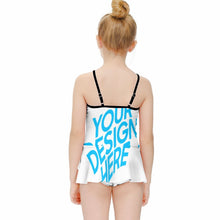 Charger l&#39;image dans la galerie, Maillot de bain tankini fille à volants NT024 design et personnalisé avec votre photo ou texte
