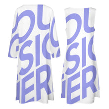 Charger l&#39;image dans la galerie, Robe sans manche fluide cardigan long / Ensemble robe femme STZ personnalisé avec photo logo texte motif (impression d&#39;image unique)
