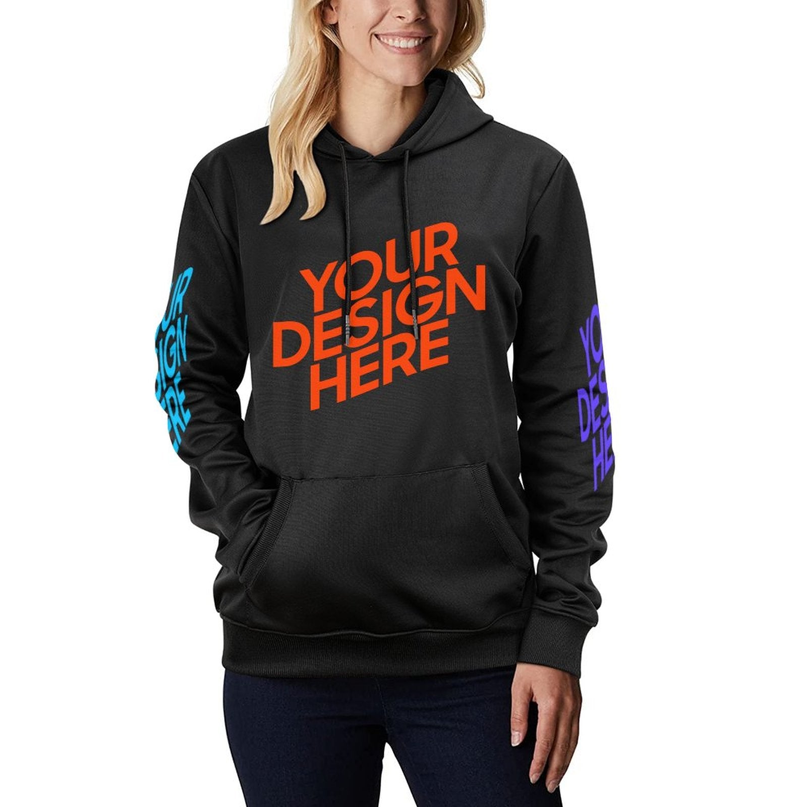 Sweat à capuche unisexe personnalisé avec photos motif texte logo