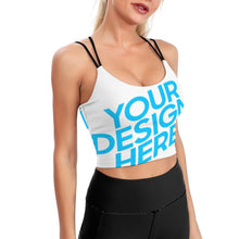 Charger l&#39;image dans la galerie, Haut de yoga / soutien-gorge de sport sexy élégant femme YJ005 personnalisé avec photo logo texte motif (impression d&#39;image unique)
