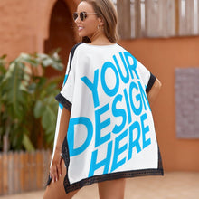 Charger l&#39;image dans la galerie, Cache kimono de maillot de bain de plage femme ZS907 personnalisé avec photo logo motif texte (conception une image)
