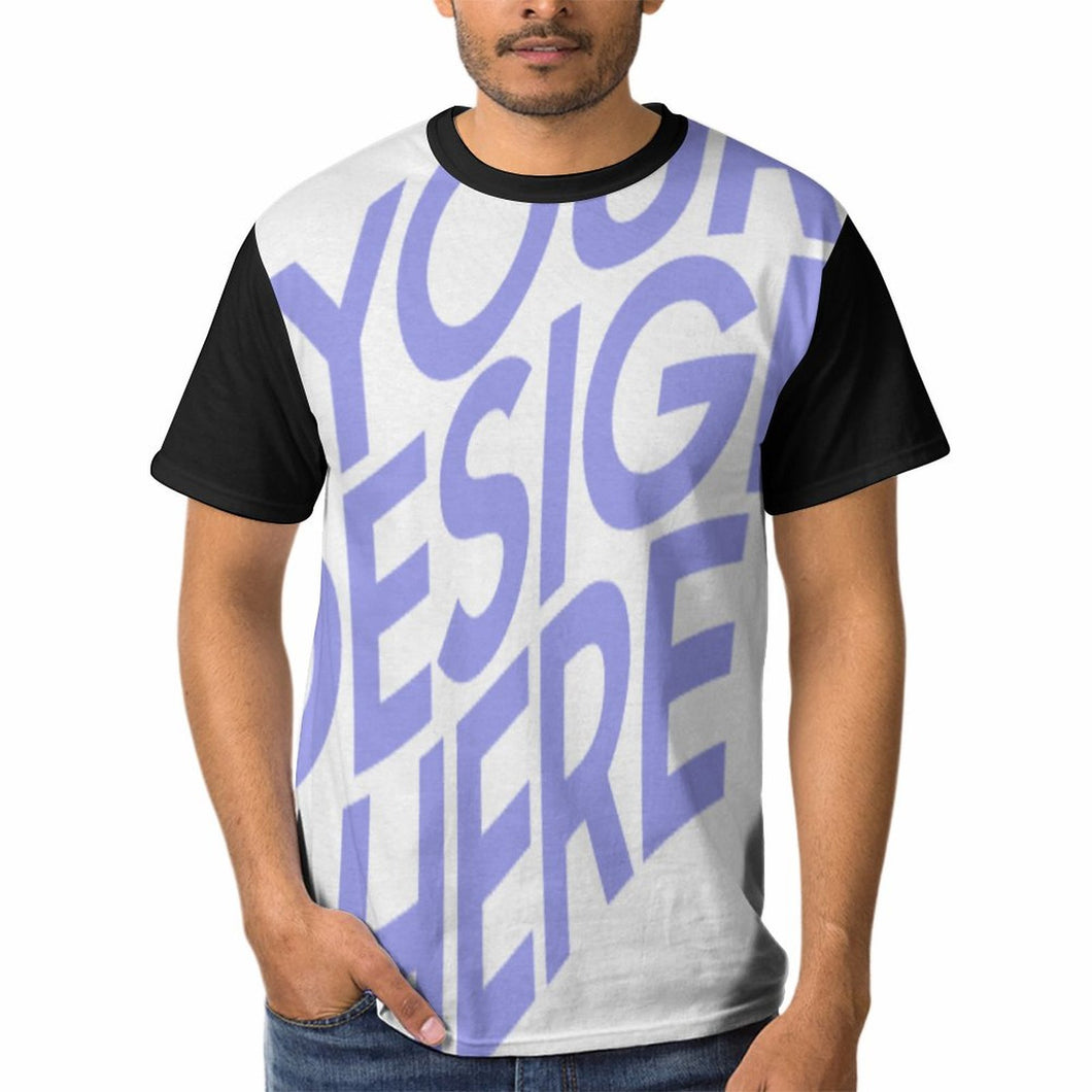 T-shirt tee shirt à manches courtes homme imprimé sur le devant personnalisé avec photo logo texte motif