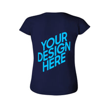 Charger l&#39;image dans la galerie, T-shirt tee shirt personnalisé à manches courtes pour femmes (impression sur le dos)
