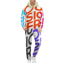 Charger l&#39;image dans la galerie, Ensemble sweat à capuche sport à la mode homme personnalisé avec photo motif texte logo (impression des multi-images)
