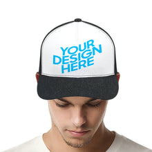 Charger l&#39;image dans la galerie, Casquette/Chapeau de baseball en caoutchouc plié en jean noir FS0809010 impression personnalisé avec logo photo texte motif

