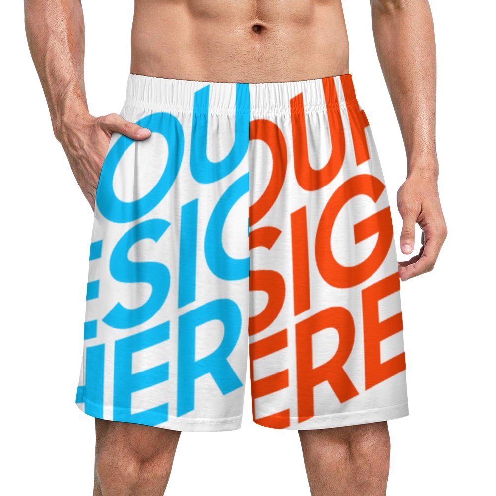 Short pyjama Ultrasoft pour hommes LM012 personnalisée avec prénom motif texte (conception multi-images)