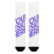 Charger l&#39;image dans la galerie, Chaussettes longues de sport pour femmes / hommes avec impression all-over personnalisée avec photo motif texte
