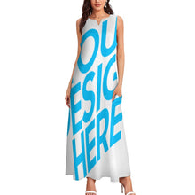 Charger l&#39;image dans la galerie, Grande taille femmes Maxi robe longue robe sans manches GQ personnaliser avec photo motif texte logo (impression d&#39;image unique)
