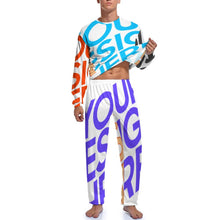 Charger l&#39;image dans la galerie, Pyjama homme ensemble 2 pièces personnalisé avec photo motif logo texte (impression multi-images)
