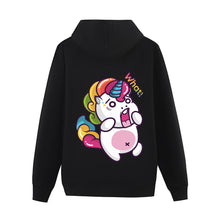 Charger l&#39;image dans la galerie, Sweat à capuche personnalisé femme avec poche (impression sur le dos)
