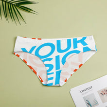 Charger l&#39;image dans la galerie, Culotte / string / slip taille basse confortable femme NZ053 personnalisé avec photo motif logo texte (impression des multi-images)
