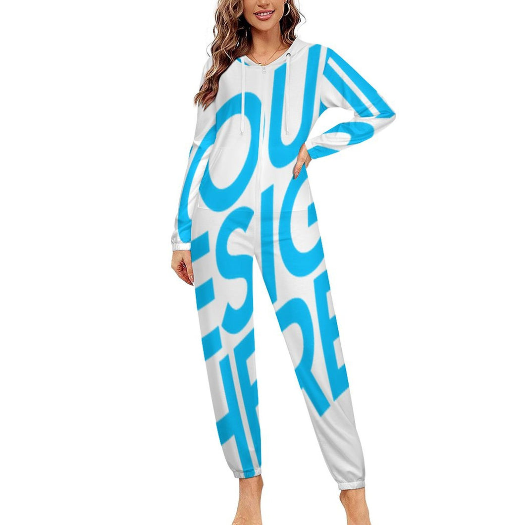 Pyjama unisexe homewear combinaison combinaison de loisirs une pièce personnalisée avec photo motif texte (conception une image)