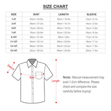 Charger l&#39;image dans la galerie, Chemise boutonnée à manches courtes pour garçons de 2 à 16 ans personnalisée avec prénom motif texte (conception multi-images)
