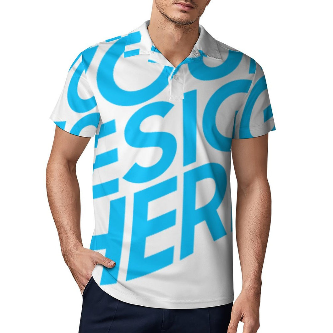 Polo manches courtes col chemise HT pour homme personnalisé avec photo motif texte logo