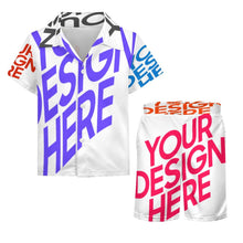Charger l&#39;image dans la galerie, Ensemble chemise à manches courtes et short de plage garçon (2 pièces) A27TZ personnalisée avec prénom motif texte (conception multi-images)
