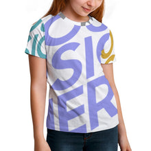 Charger l&#39;image dans la galerie, T-shirt / Tee shirt enfant manches courtes respirant ET personnalisé avec photo texte logo (Impression Multi-images)
