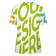 Charger l&#39;image dans la galerie, T-shirt tee shirt en cotton à col rond ay001 personnalisé avec photo logo texte motif (impression des multi-images)
