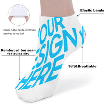 Charger l&#39;image dans la galerie, 5 pièces chaussettes courtes respirantes pour femme et homme personnalisé avec photo logo texte motif
