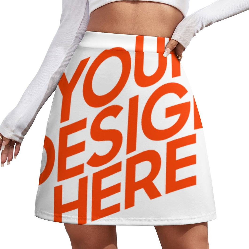 Mini jupe jupe courte grande taille tendance femme ALQ personnalisée avec motif photo logo texte (impression des multi-images)