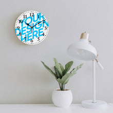 Charger l&#39;image dans la galerie, Horloge murale originale vintage en bois personnalisée avec photo motif texte logo
