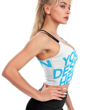 Charger l&#39;image dans la galerie, Haut de yoga / soutien-gorge de sport sexy élégant femme YJ005 personnalisé avec photo logo texte motif (impression d&#39;image unique)
