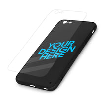 Charger l&#39;image dans la galerie, Coque de téléphone en verre trempé TPU noir iPhone 6S 3C0705022 impression personnalisé avec logo photo motif texte
