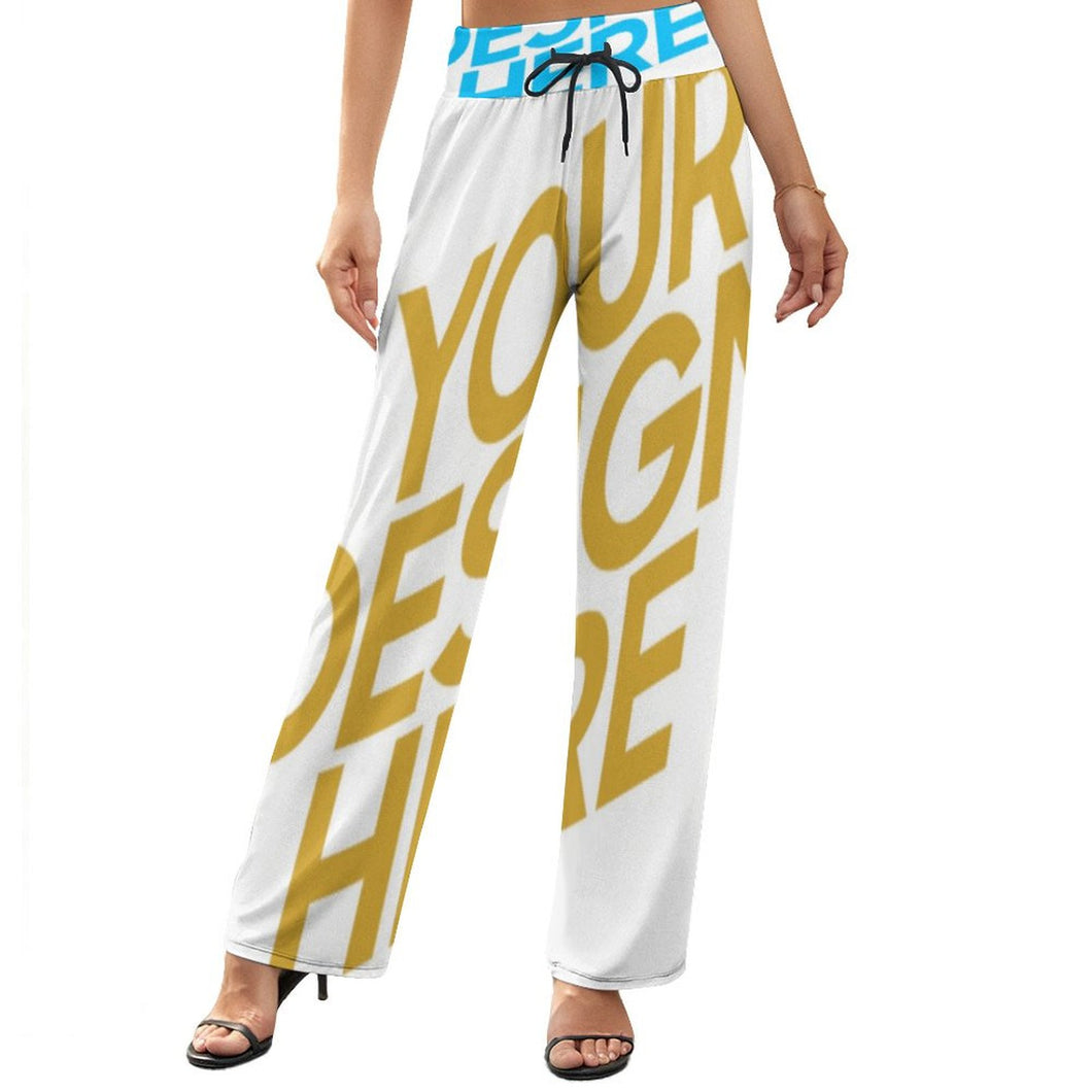 Pantalon large femme chic moderne NZ203 personnalisé avec photo logo texte motif (impression des multi-images)