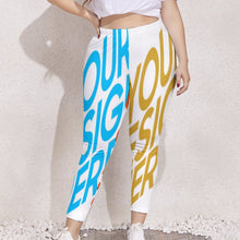 Charger l&#39;image dans la galerie, Legging stretch grande taille tendance femme personnalisé avec photo motif texte logo (impression des multi-images)
