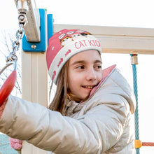 Charger l&#39;image dans la galerie, Chapeau d&#39;hiver bonnet tricoté pour enfants personnalisé avec motif photos texte (conception une image)
