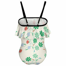 Charger l&#39;image dans la galerie, Maillot de bain épaule nue enfant fille NT045 personnalisé avec photo motif logo texte
