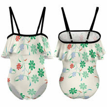 Charger l&#39;image dans la galerie, Maillot de bain épaule nue enfant fille NT045 personnalisé avec photo motif logo texte
