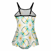 Charger l&#39;image dans la galerie, Maillot de bain tankini fille à volants NT024 design et personnalisé avec votre photo ou texte
