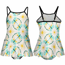 Charger l&#39;image dans la galerie, Maillot de bain tankini fille à volants NT024 design et personnalisé avec votre photo ou texte
