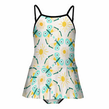 Charger l&#39;image dans la galerie, Maillot de bain tankini fille à volants NT024 design et personnalisé avec votre photo ou texte
