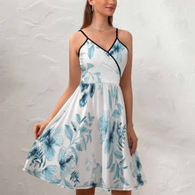 Charger l&#39;image dans la galerie, Robe décolleté en V à volants design et personnalisée avec photo motif texte (impression d&#39;image unique)
