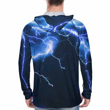 Charger l&#39;image dans la galerie, Sweat à capuche à manches longues protection solaire homme personnalisé avec photo prénom texte
