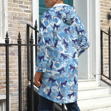 Charger l&#39;image dans la galerie, Impression d&#39;image unique trench-coat long zippé grande taille homme A677 personnalisé avec photo logo motif texte
