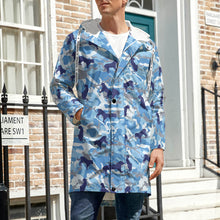 Charger l&#39;image dans la galerie, Impression d&#39;image unique trench-coat long zippé grande taille homme A677 personnalisé avec photo logo motif texte
