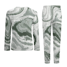 Charger l&#39;image dans la galerie, Pyjama Homme ensemble 2 pièces à manches longues grande taille ITZ personnalisé avec photo motif logo texte (Impression d’image unique)
