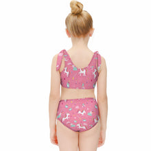 Charger l&#39;image dans la galerie, Maillot de bain deux pièces enfant fille à la mode NT022 personnalisé avec photo motif logo texte
