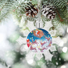 Charger l&#39;image dans la galerie, Décoration / ornement de Noël en forme de flocon de neige à vendre personnalisé avec motif photo logo texte
