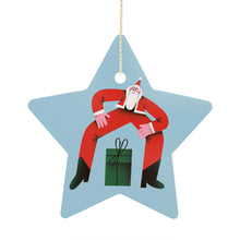 Charger l&#39;image dans la galerie, Décoration / ornement de Noël en forme d&#39;étoile exquis céramique personnalisé avec photo image motif texte logo
